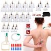 32 Cups Chinese Massage Therapy Cupping Set Body Vacuum Suction Kit Acupoint Massage Kit