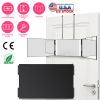 3 Way Mirror with LED Telescopic Hanger Tri-fold Mirror Personal Makeup Mirror with Micro USB Cable for Self Shaving Hair Cutting Dyeing Curling Braid