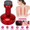 Electric Scraping Massager USB Rechargeable Cupping Therapy Tool 9 Grade Handheld Physical Therapy Machine w/ Heat Negative Pressure