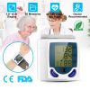Blood Pressure Monitor Wrist Digital High Blood Pressure Cuff Heartbeat Tester w/ 60 Reading Memory 1.8 Inches LCD Screen Storage Box