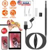Ear Endoscope Wax Remover Tool HD Remover Ear Pick Camera Otoscope Cleaner Spoon with 6Pcs LED Lights