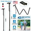 Walking Cane Aluminum Alloy Walking Stick Adjustable Folding Travel Hiking Stick Anti-Slip