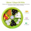 Weekly Pill Organizer 7 Day Pill Planner BPA Free Pill Box Case with 7 Compartments for Vitamins Medication Supplements