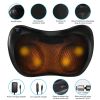 Back Neck Massage Pillow Kneading Massager In-Car Thermotherapy Massage Pillow w/ Car Charger US Plug Pain Relief Relaxing For Home Travel