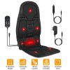 Back Massager Cushion Electric Massage Car Seat Cushion Chair Pad w/ Heating Function 8 Vibration Modes 3 Intensity Levels