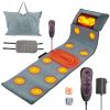 Full Body Electric Massage Mat with Heat Vibration Massage Pad Cushion Back Massage Mattress Chair Pad with Neck Massage Pillow with 10 Vibration Moto