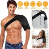 Shoulder Support Brace Rotator Cuff Support Wrap Strap Compression Therapy Sleeve w/ Adjustable Straps for Arthritis Bursitis Tendonitis Arm AC Joint