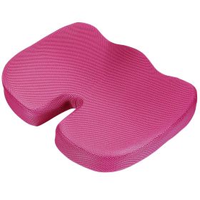 Seat Cushion Coccyx Orthopedic Memory Foam Cushion Tailbone Hip Support Chair Pillow for Office Car Seat (Option: SeatCushionHPink)