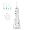 Portable Water Dental Flosser Cordless Rechargeable Dental Oral Irrigator IPX7 Waterproof Teeth Cleaner with 5 Modes 5 Nozzles 10.14oz Detachable Wate