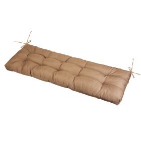 Bench Seat Cushion For Indoor Outdoor Furniture Non Slip Long Chair Cushion with Ties Strap Waterproof Swing Cushion 51.18x19.68IN For Garden Patio Ba (Option: Waterproof10Khaki)
