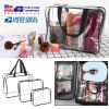 3Pcs Clear Travel Bags Waterproof Cosmetic Makeup Lotion Toiletry Wash Handbags Transparent Holder Pouch Kits For Swimming Travel Hotel