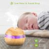 290ml Cool Mist Humidifier Ultrasonic Aroma Essential Oil Diffuser Wood Grain w/LED Light for Office Home Room Vehicle Study Yoga Spa