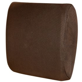 Lumbar Support Pillow Memory Foam Back Cushion with 3D Mesh Cover for Car Office Chair (Option: BackCushionCamel)