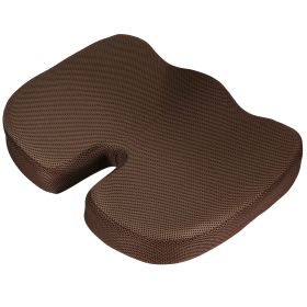 Seat Cushion Coccyx Orthopedic Memory Foam Cushion Tailbone Hip Support Chair Pillow for Office Car Seat (Option: SeatCushionCamel)