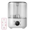 5L/1.32Gal Ultrasonic Air Humidifier Electric Mist Humidifier with Temperature Humidity Sensor Timer Setting UV Light Adjustable Mist Level Quiet Esse