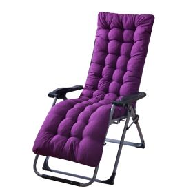 66.92x22.04in Thickened Chaise Lounger Cushion Recliner Rocking Chair Sofa Mat Deck Chair Cushion (Option: CushionProPurple)