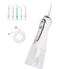 Portable Water Dental Flosser Cordless Rechargeable Dental Oral Irrigator IPX7 Waterproof Teeth Cleaner with 5 Modes 5 Nozzles 10.14oz Detachable Wate