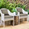 Outdoor Seat Cushion Set Waterproof Patio Furniture Cushion and Back Pillow Fade Resistant Deep Seat Set Chair Pad with Removable Cover for Chair Sofa