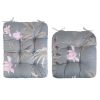 2Pcs Rocking Chair Cushion Upper And Lower Back And Seat Sets with Non-Slip Ties Polyester Fiber Filling Comfortable for Indoor Home Office Car