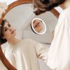 30X Magnifying Mirror With Light 3 Colors Dimmable Brightness Included Tweezer Scissor 
Travel Magnifying Makeup Mirror with Suction Cup 360° Adjusta