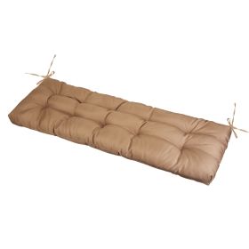 Bench Seat Cushion For Indoor Outdoor Furniture Non Slip Long Chair Cushion with Ties Strap Waterproof Swing Cushion 51.18x19.68IN For Garden Patio Ba (Option: PadWaterproof8Khaki)