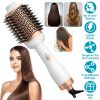 4 In 1 Hair Dryer Brush Curling Brush Hair Styler Volumizer Straightener Negative Ion Anti-frizz Hot-Air Hair Brush for All Hair Types Black White