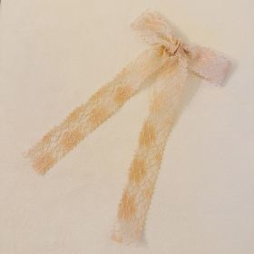 Lace Belle Bow Hair Clip (Color: Pink)