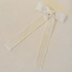Lace Belle Bow Hair Clip (Color: White)